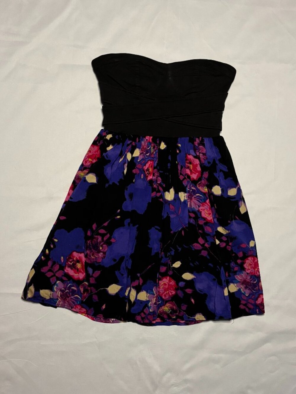 Charlotte Russe Strapless Floral Mini Dress